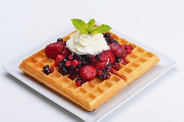 Image showing fruit wafel