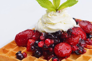 Image showing fruit wafel