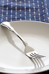 Image showing Fork and plate