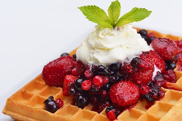 Image showing fruit wafel