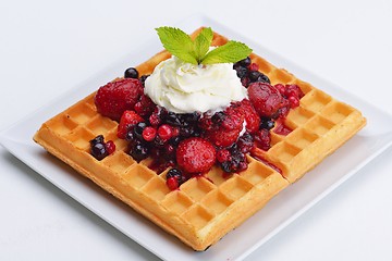 Image showing fruit wafel