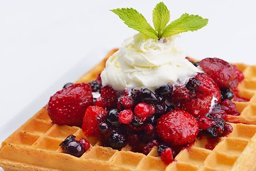 Image showing fruit wafel