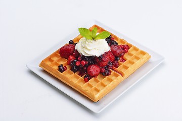 Image showing fruit wafel