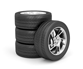 Image showing Car wheels