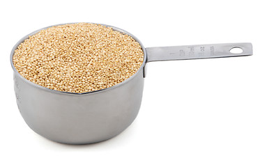 Image showing Quinoa in a cup measure