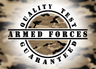 Image showing Quality test guaranteed stamp 