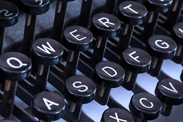 Image showing Close up of a dirty vintage typewriter