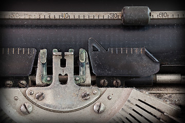 Image showing Close up of a dirty vintage typewriter