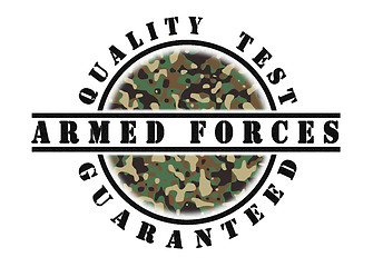 Image showing Quality test guaranteed stamp 