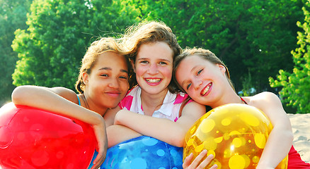Image showing Three girls