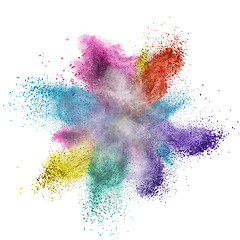 Image showing Color powder explosion isolated on white