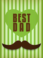 Image showing Happy Father Day Mustache Love