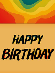 Image showing Happy Birthday Colorful Background Card