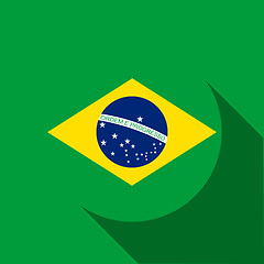 Image showing Brazil 2014 Letters with Brazilian Flag