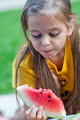 Image showing Watermelon girl