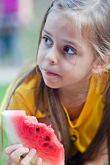 Image showing Watermelon girl