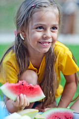 Image showing Watermelon girl