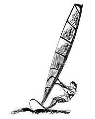 Image showing Windsurfing sketch