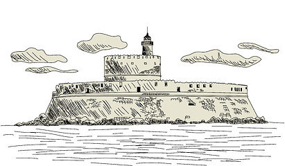 Image showing Rhodes ancient fort