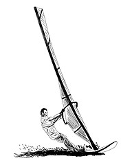 Image showing Windsurfing sketch