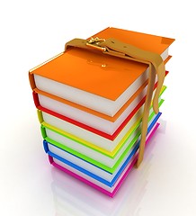 Image showing colorful real books