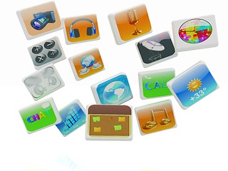 Image showing Cloud of media application Icons