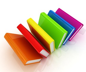 Image showing colorful real books