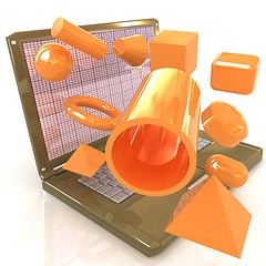 Image showing Powerful laptop specially for 3d graphics and software 