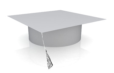 Image showing White graduation hat 