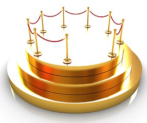 Image showing Gold podium 3d 