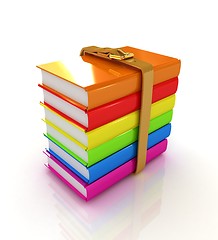 Image showing colorful real books