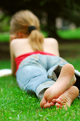 Image showing Girl relaxing