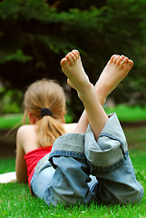 Image showing Girl relaxing