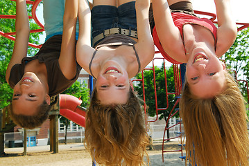 Image showing Girls in a park