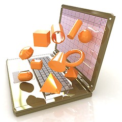 Image showing Powerful laptop specially for 3d graphics and software 