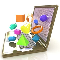 Image showing Powerful laptop specially for 3d graphics and software 