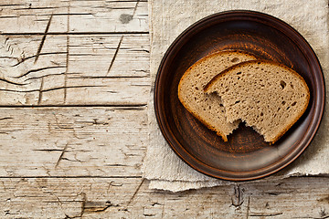 Image showing rye bread in a plate