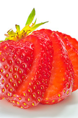 Image showing Fresh cut strawberry