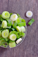 Image showing Chopped green onion