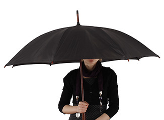 Image showing Woman with umbrella