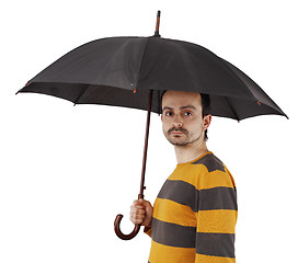 Image showing Man with umbrella