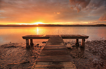 Image showing Sunset at Green Point NSW Australia