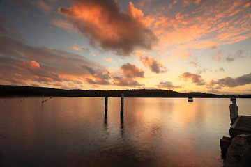 Image showing Sunset over Beautiful Bensville Central Coast, Australia