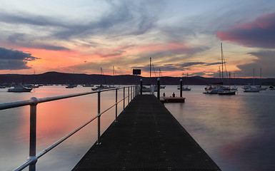 Image showing Sunset New Brighton Public Wharf Saratoga Australia