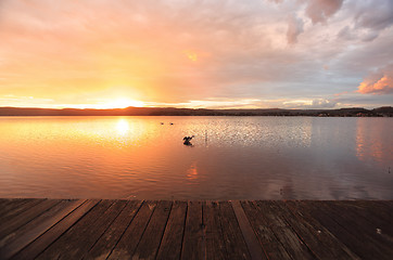 Image showing Sunset after the storm