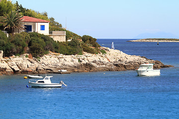 Image showing Turquoise sea in Croatia Vis Island