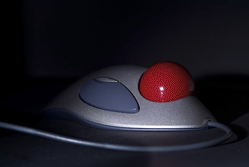 Image showing Trackball on black background