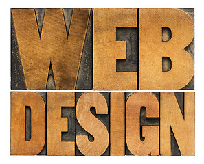 Image showing web design in letterpress typography