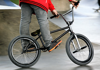 Image showing bicycle and a boy