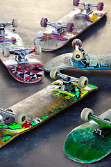 Image showing Old Skateboards